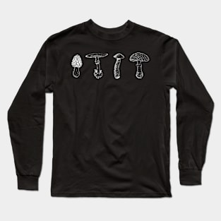 row of mushrooms Long Sleeve T-Shirt